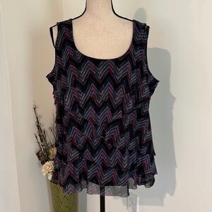 Notations sleeveless shirt 1X layered